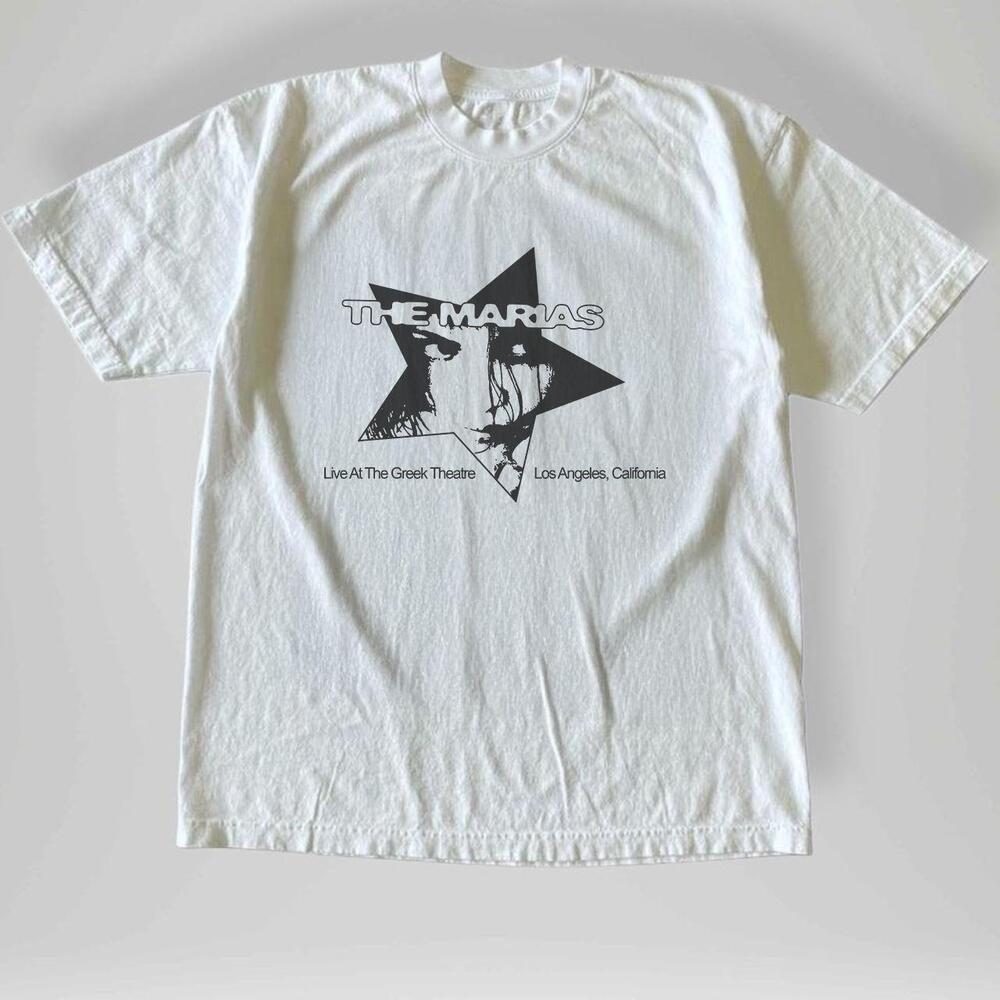 The Marias Live At The Greek Theatre Star Graphic Indie White Graphic T-Shirt